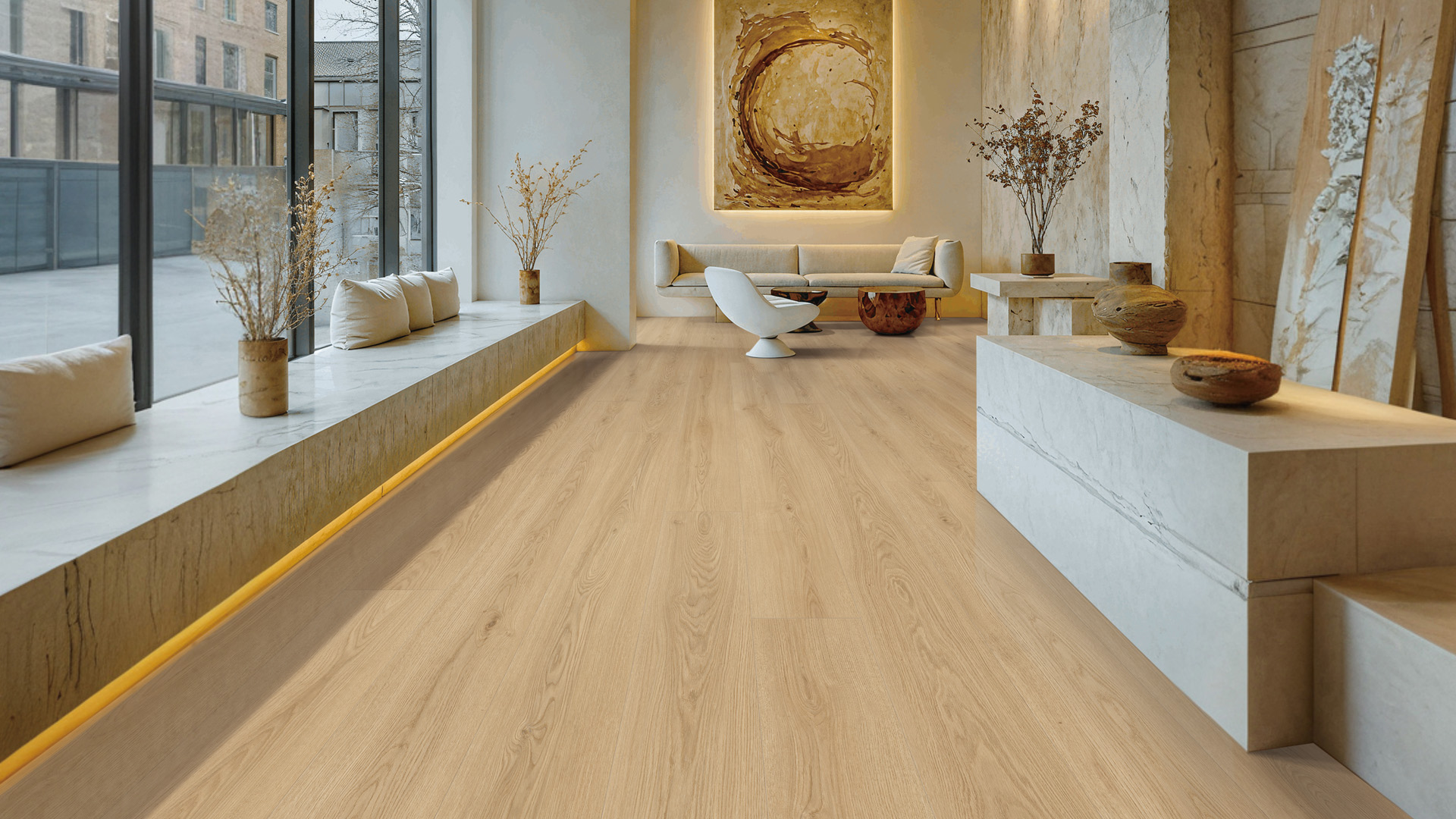 Provenza Hybrid Engineered Wood Floors Nuage Eris Room Scene